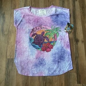 Kai Wahine Aloha Hawaii Purple and Pink T-Shirt